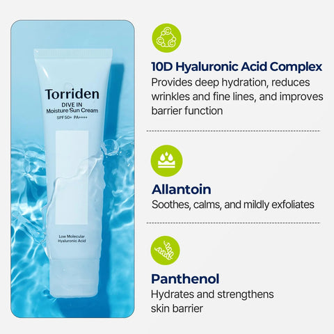 Torriden DIVE IN Watery Moisture Sun Cream SPF 50+ PA++++