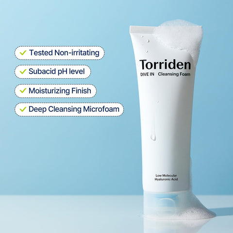 Torriden DIVE IN Low Molecular Hyaluronic Acid Cleansing Foam