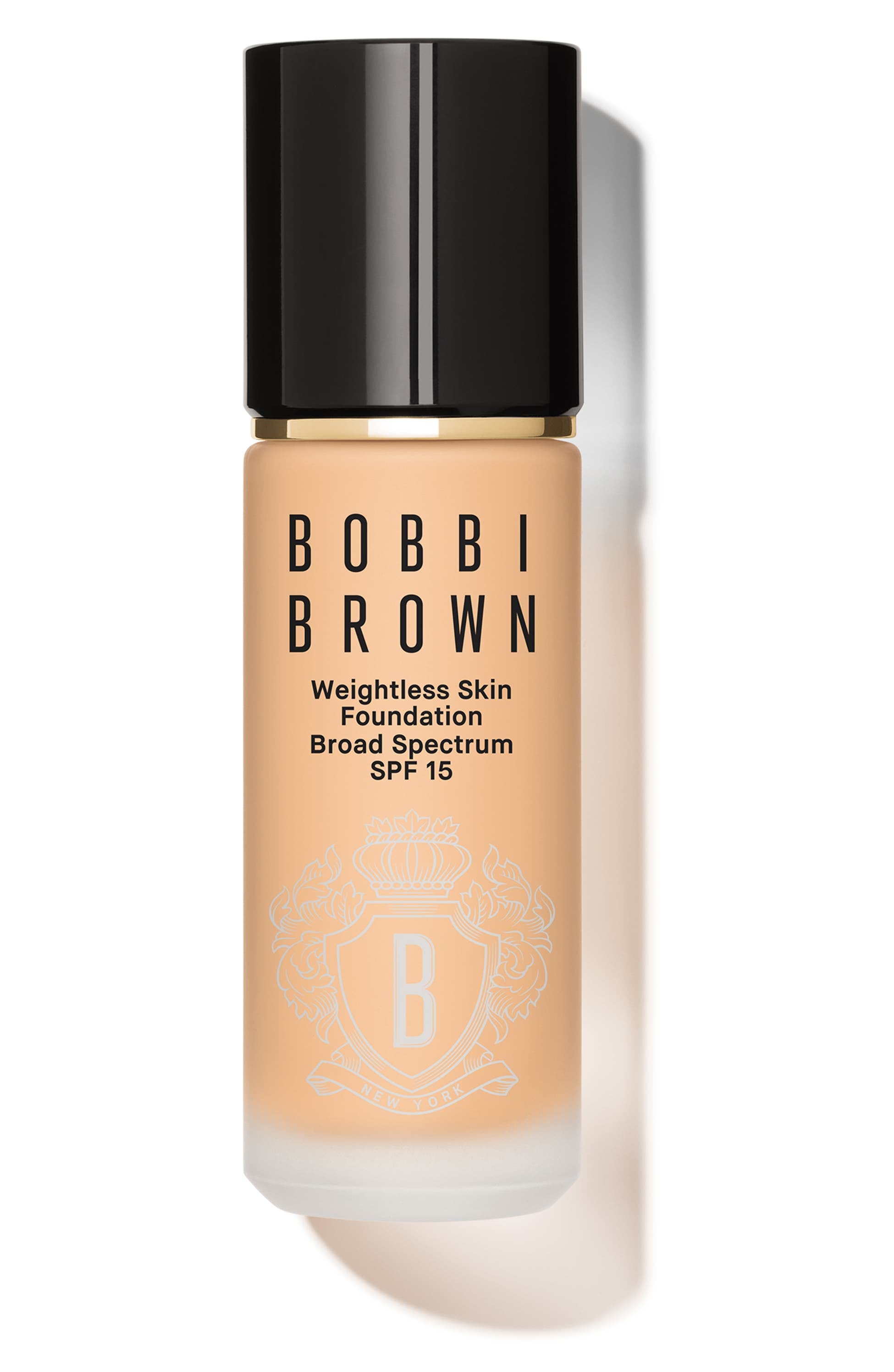 Light medium beige with golden undertones; for light to medium skin