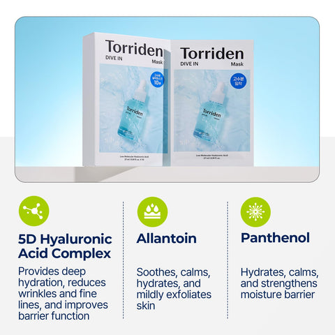 Torriden DIVE IN Low Molecular Hyaluronic Mask